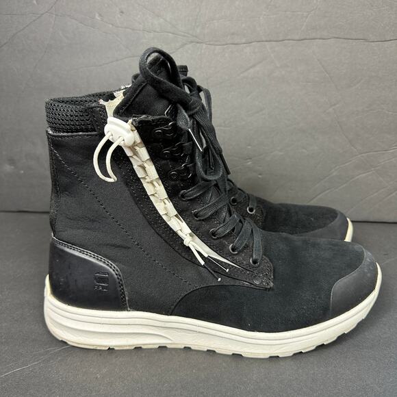 G-Star Cargo High Suede Synthetic Textile Mix Boots Mens 12 EU 45 Black White - Picture 1 of 5